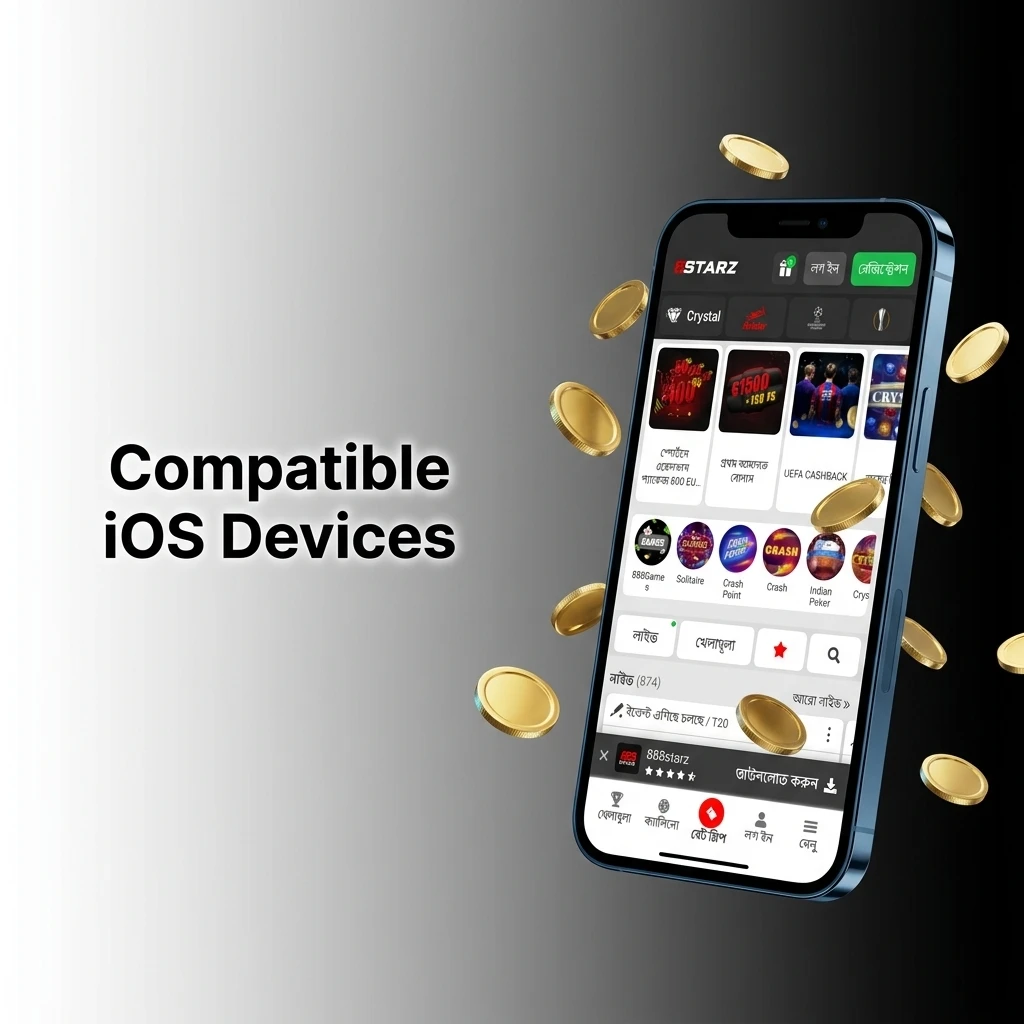 List of compatible iOS devices for 888starz app including iPhone X through 15 series and iPad Air and Pro models