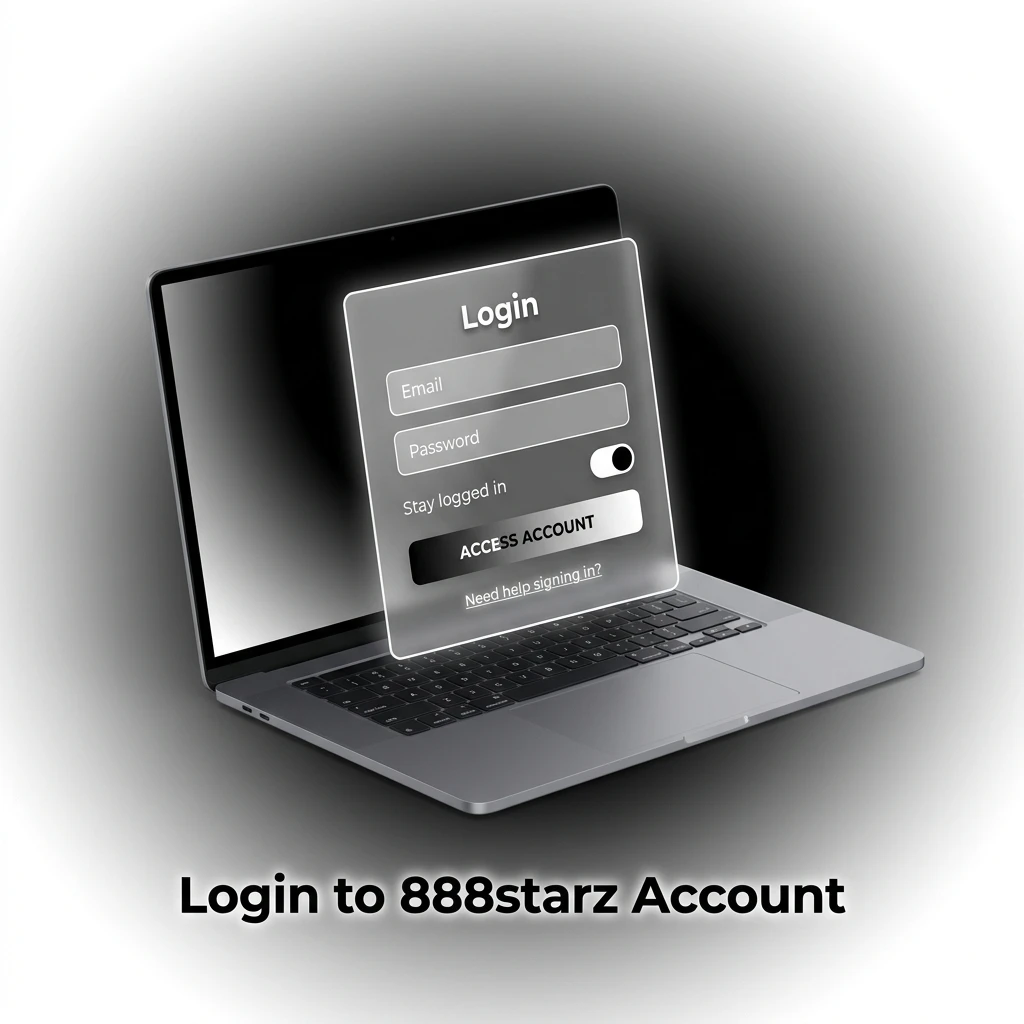 888starz account login page showing email and password fields with a login button to access betting and casino features